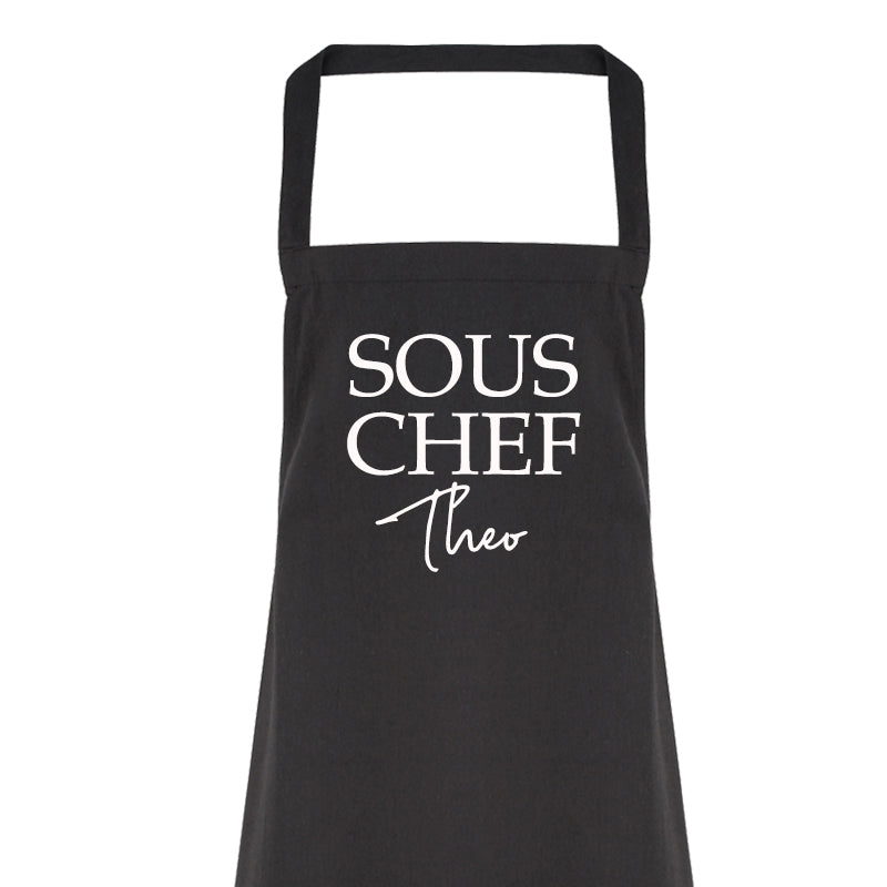 Personalised Daddy & Sous Chef Matching Aprons (MRK X)