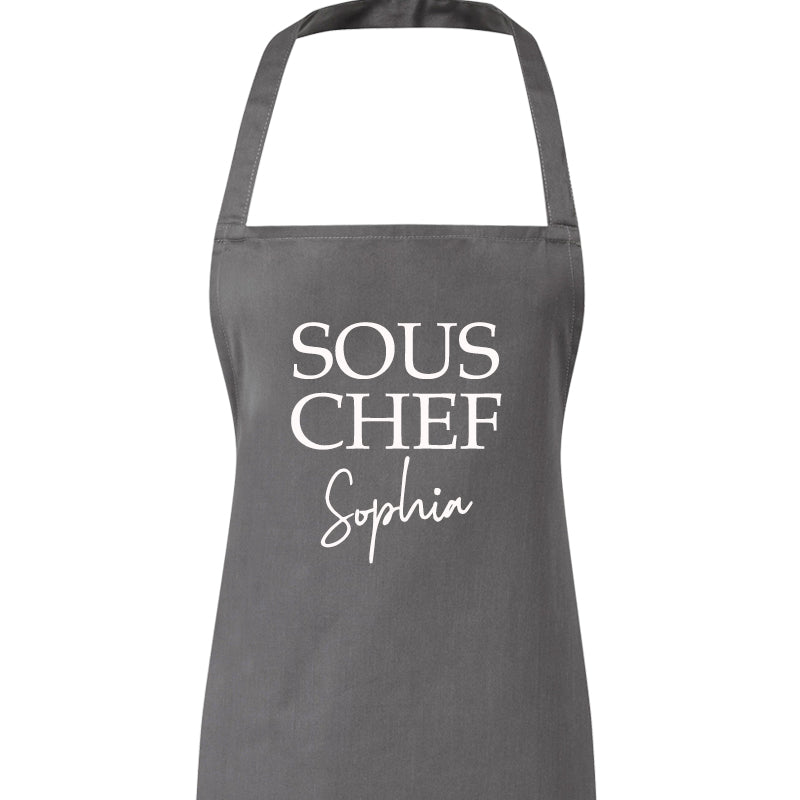 Personalised Daddy & Sous Chef Matching Aprons