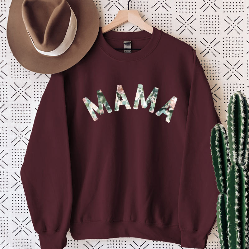 Mama Floral Print Sweatshirt