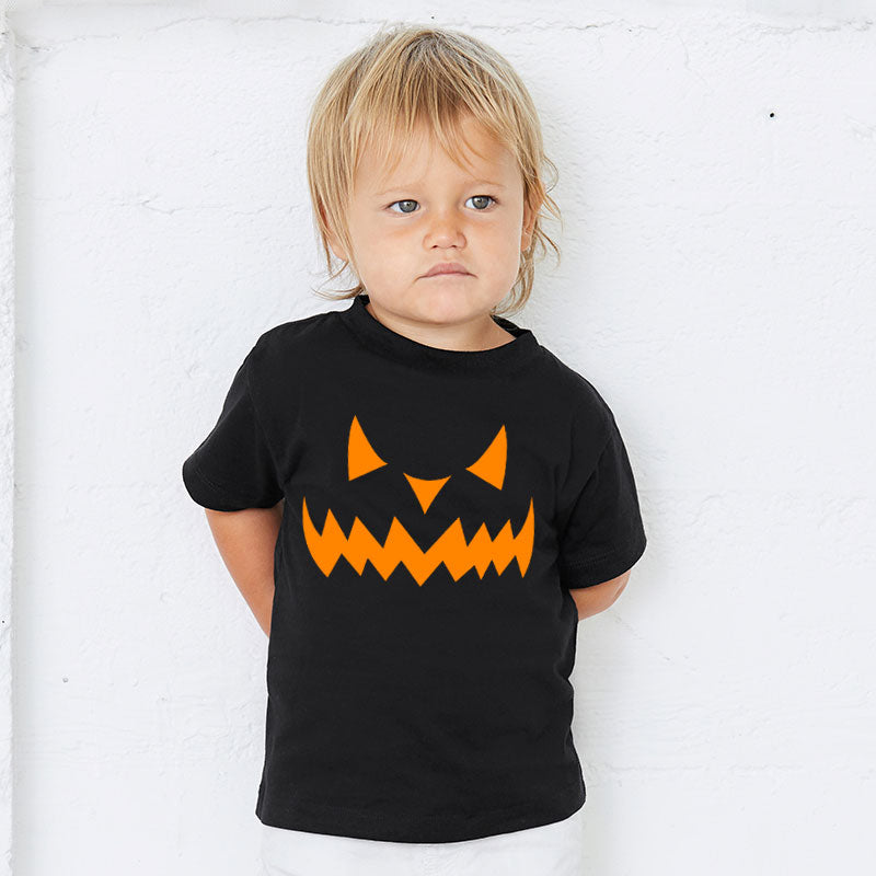 Pumpkin Face Family Matching T Shirt Black MRK X My Rocking Kids