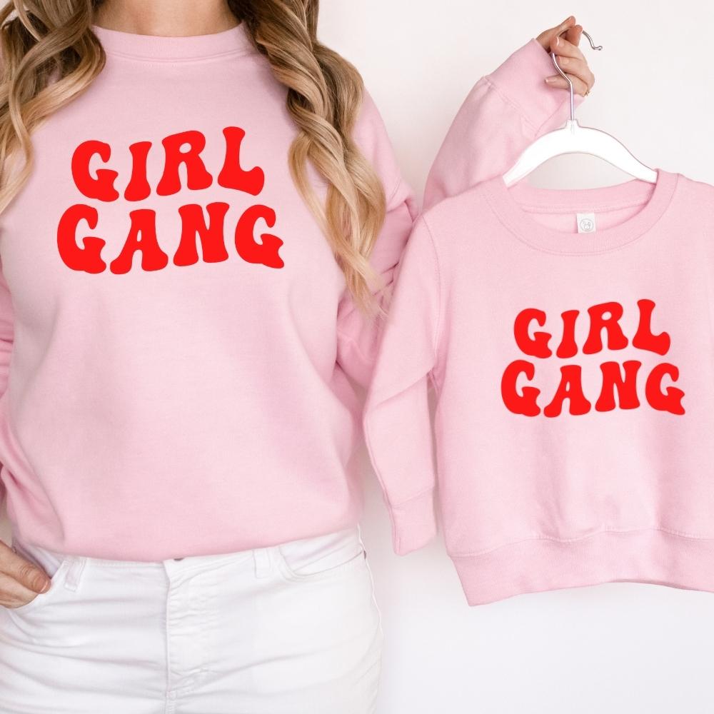Girl Gang Retro Matching Sweatshirts