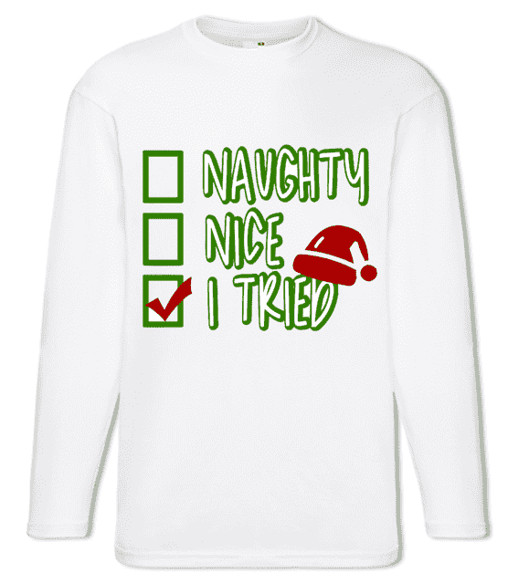 Naughty and Nice List Long Sleeved Tee (0-13 Years)  (MRK X)