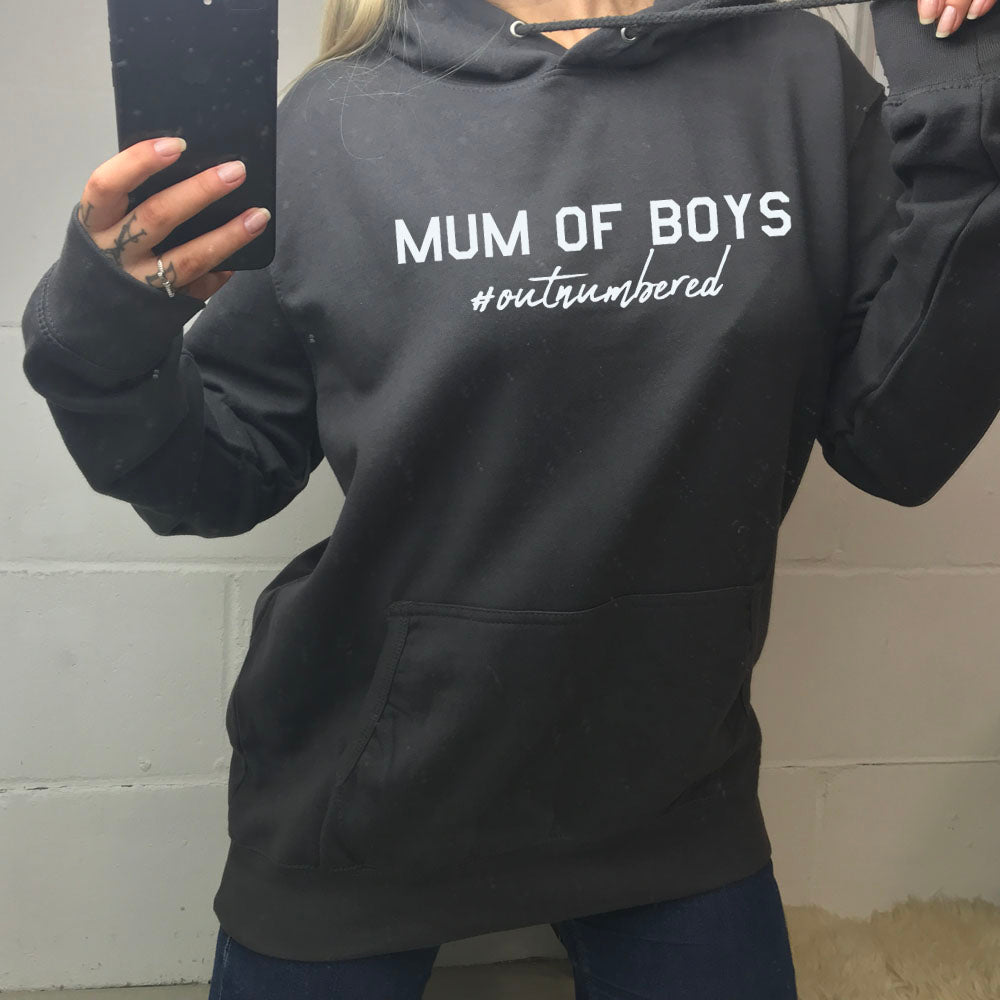 Mum of boys hoodie best sale