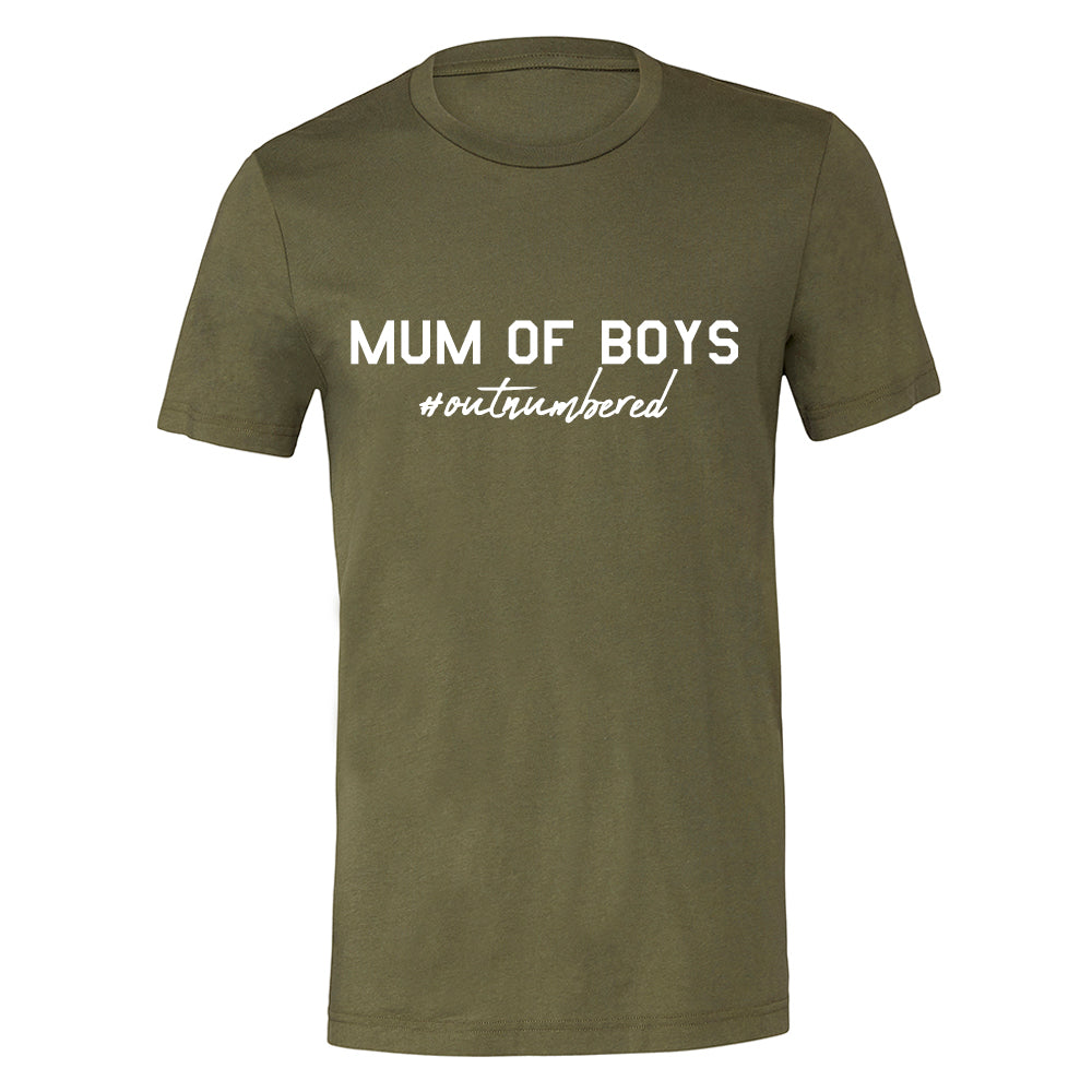 Mum of Boys Hashtag Outnumbered T-Shirt