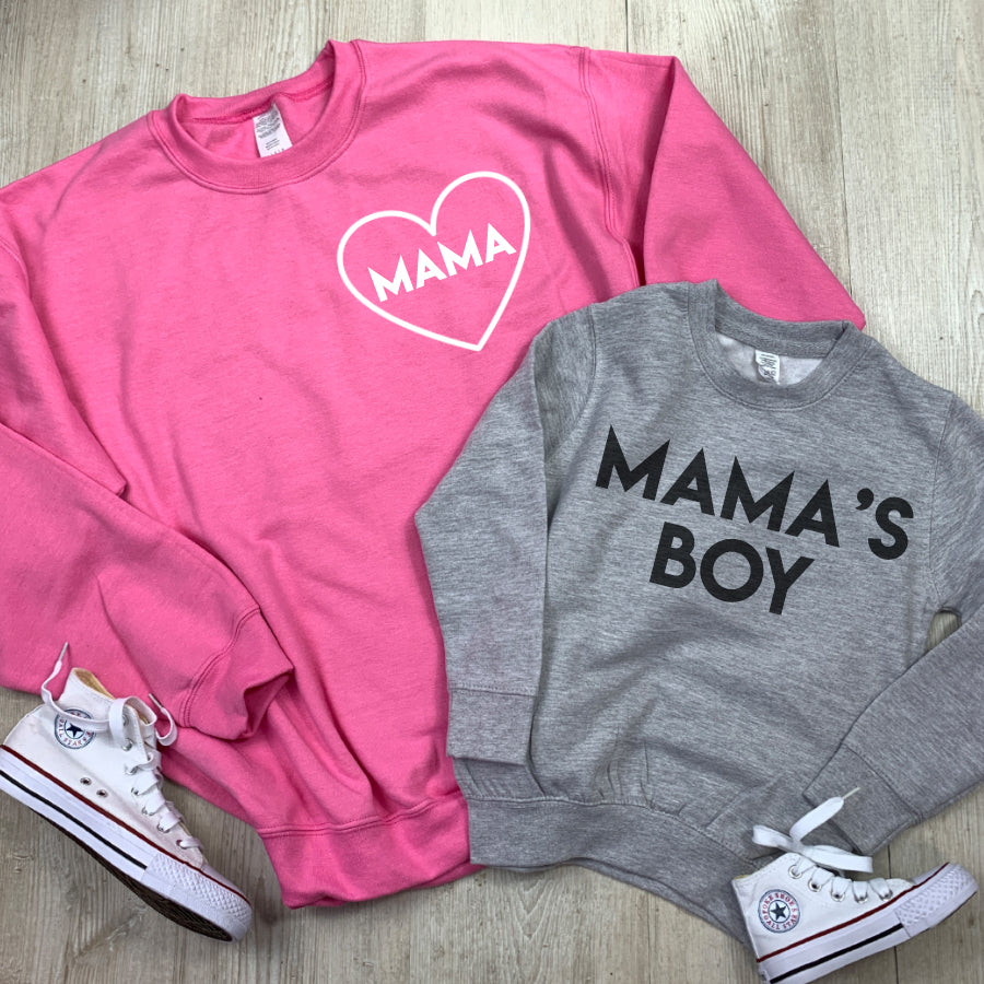 Mama & Mama's Boy Mum & Kid Matching Sweaters (MRK X)