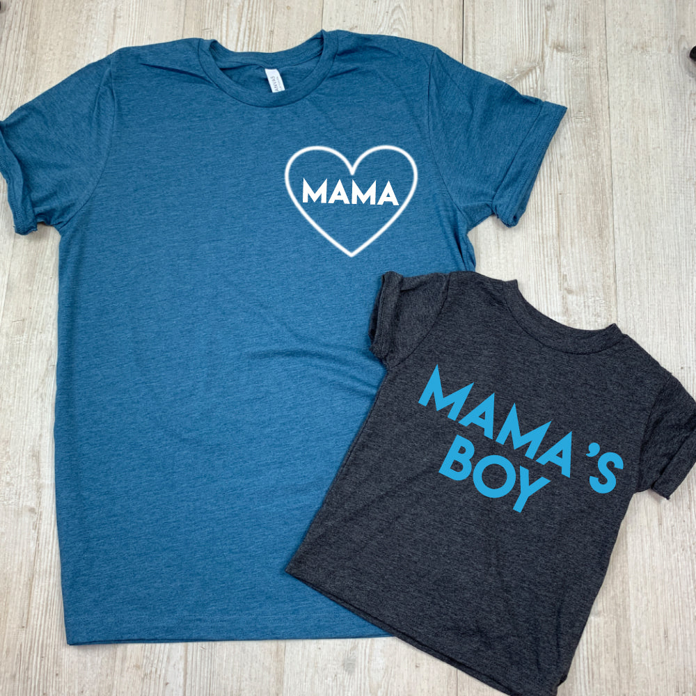Mama & Mama's Boy Mum & Kid Matching Tees (MRK X)