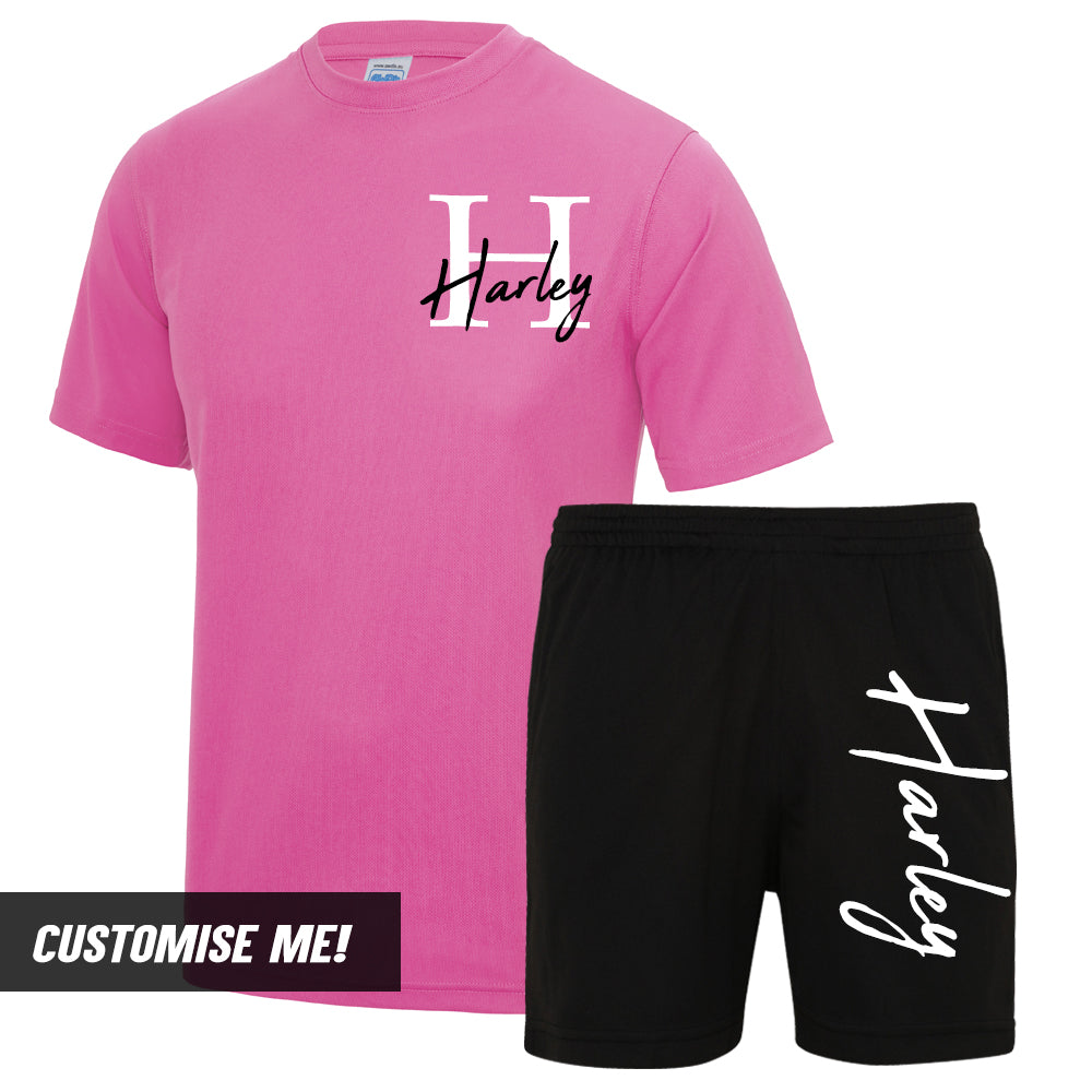 Personalised Portland Name & Initial T-Shirt & Short Set (MRK X)