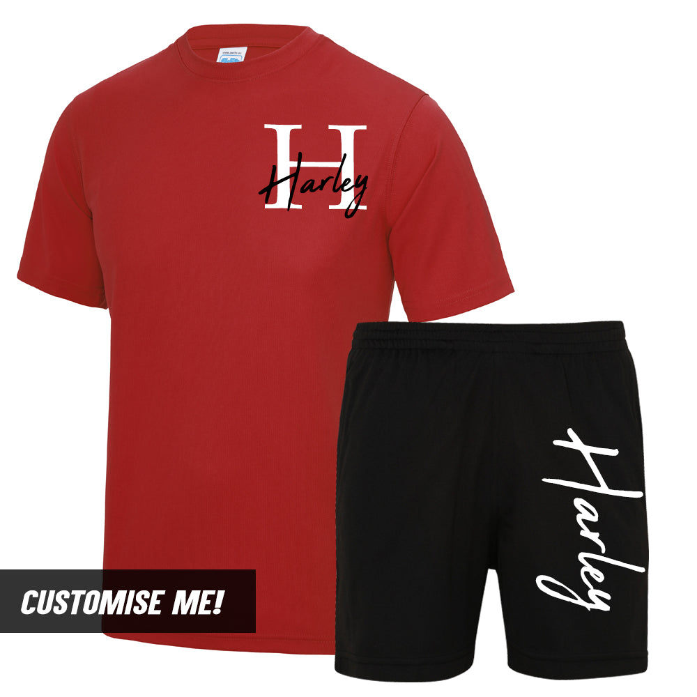 Personalised Portland Name & Initial T-Shirt & Short Set (MRK X)