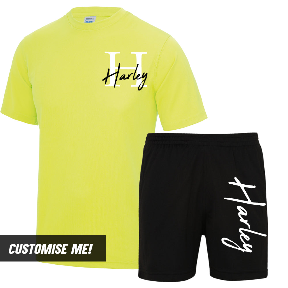 Personalised Portland Name & Initial T-Shirt & Short Set (MRK X)