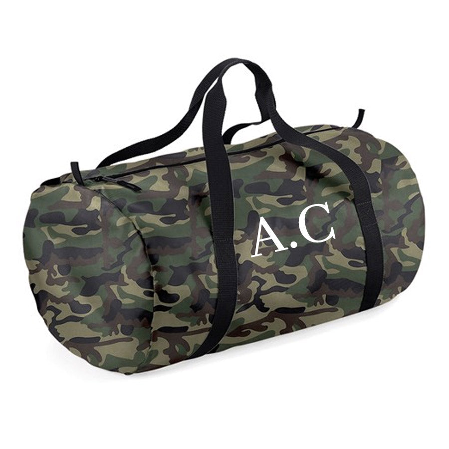 Personalised Initial Packaway Barrel Bag