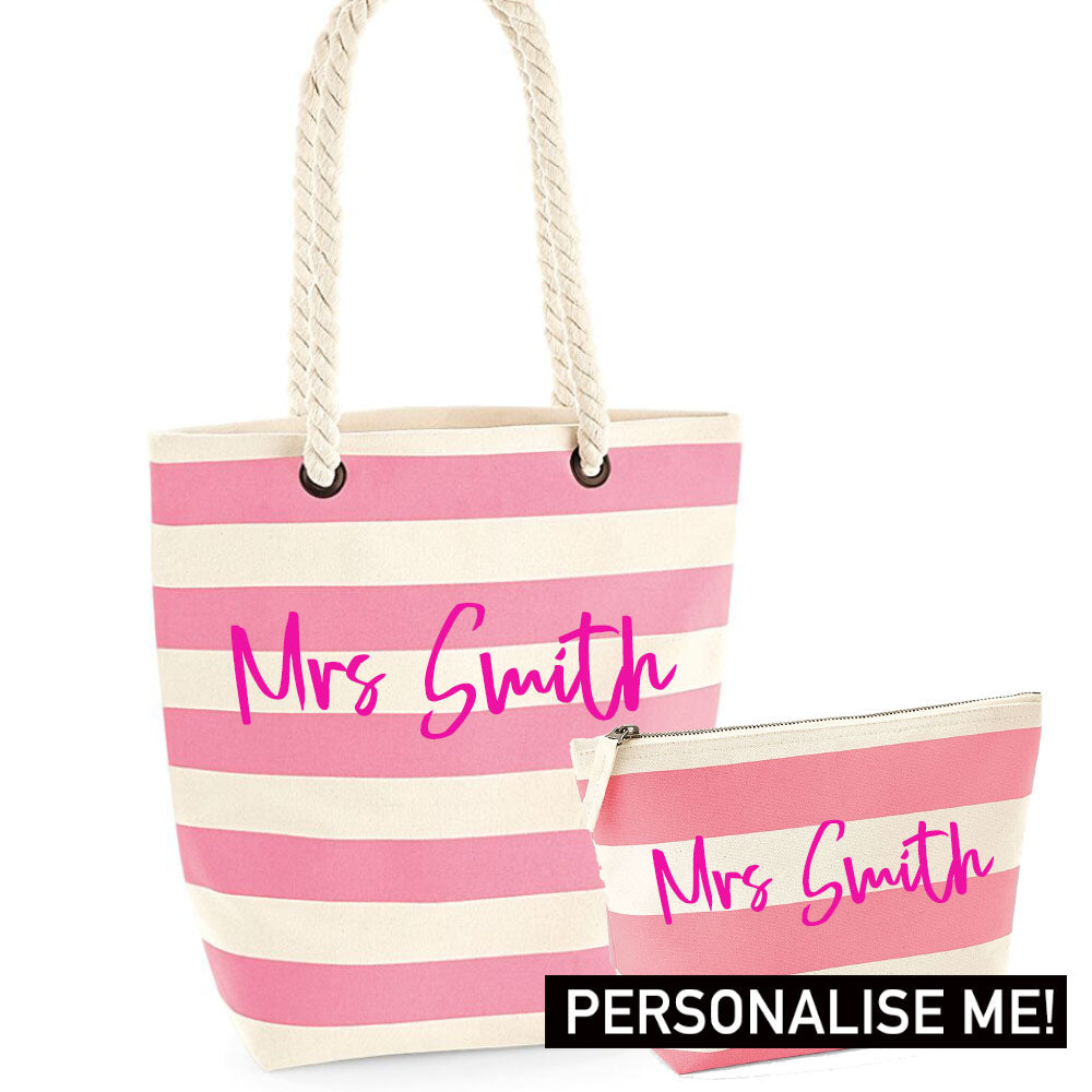 Personalised mrs beach bag deals
