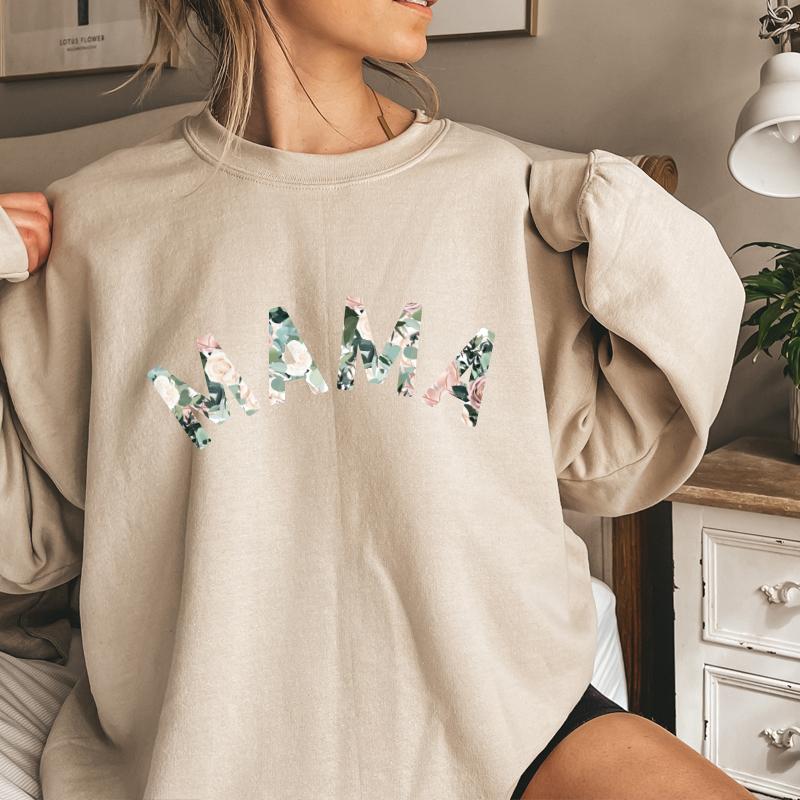 Mama Floral Print Sweatshirt