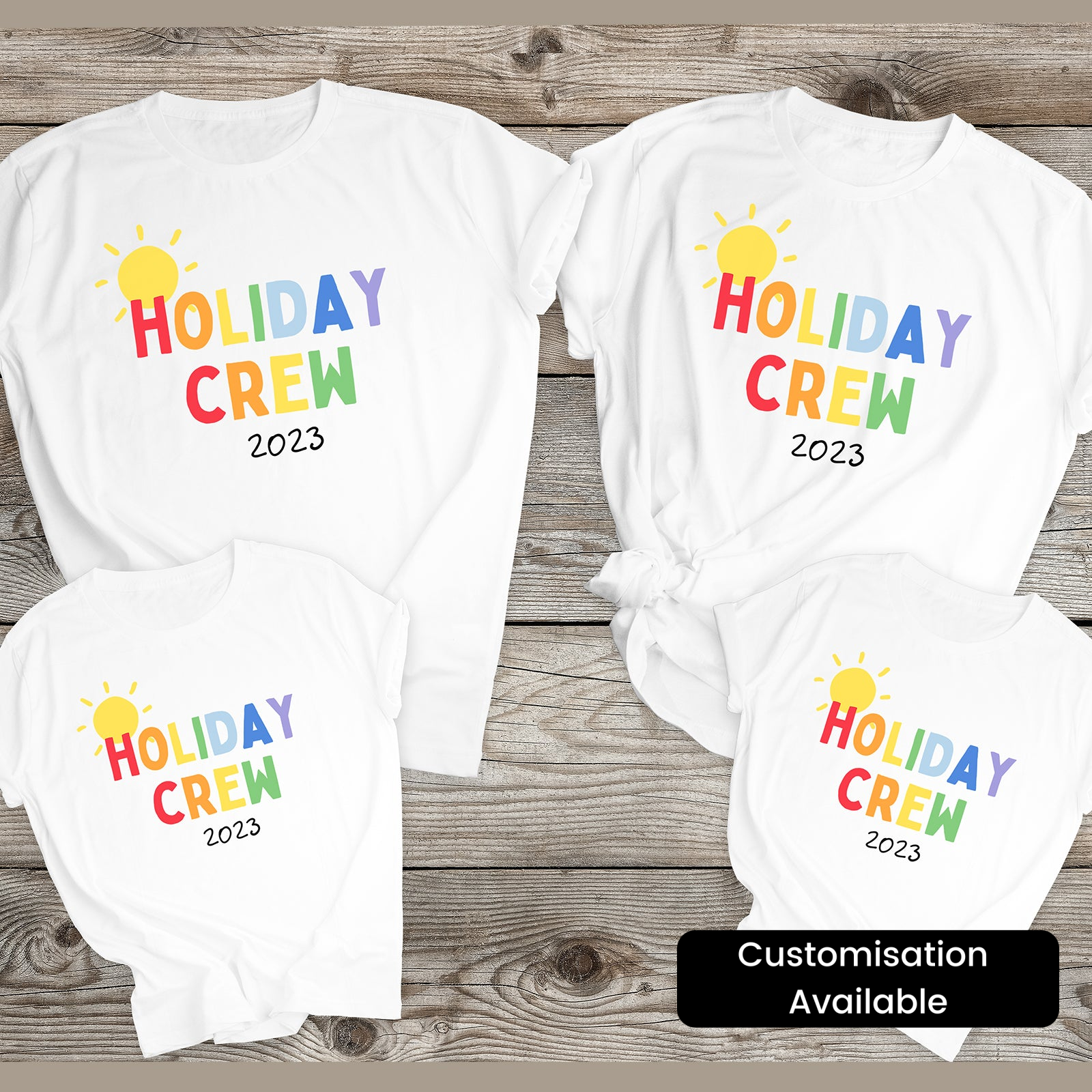 Holiday 2023 Multi Family Matching White T-Shirts – My Rocking Kids